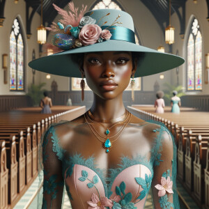 A 3-D realistic digital illustration of an African American woma...