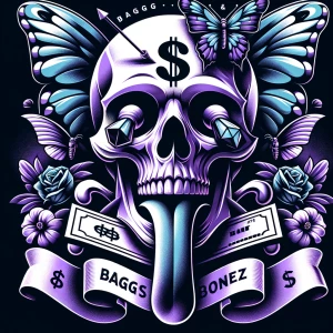 Death professional clean
logo with butterflies and purples(mas...