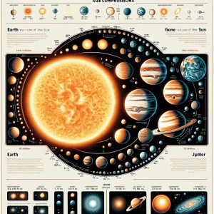 Create a comprehensive guide comparing the sizes of Earth to oth...