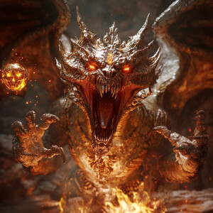 Create an image of an imposing vampire with a skin texture that...