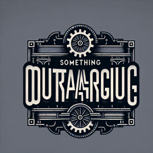 The words “SOMETHING OUTRAGEOUS“ in the style of Nine Inch Nails...