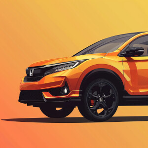 Create a detailed illustration of a Honda ZR-V
