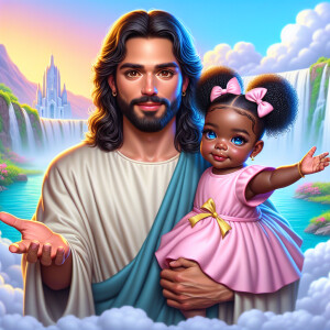 Create a 3D realistic artwork featuring the phrase 'Jesus Saves'...