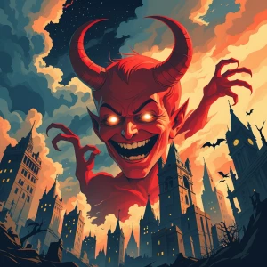 Will the devil smile or snarl when the sky splits, ghost hauntin...