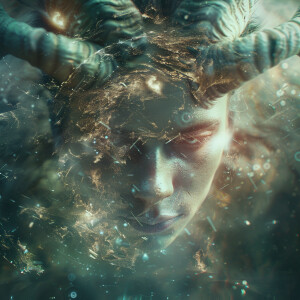 Ultra-realistic, high-definition rendering, double exposure, cin...
