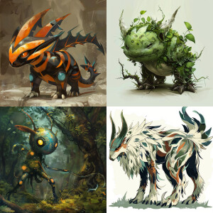 Un fakemon de tipo siniestro inspirado en una nintendo