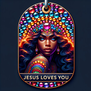 Design a tag that encapsulates a beautiful, colorful depiction o...
