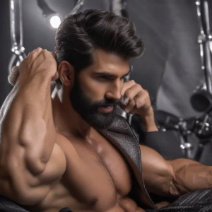 coach tiene un cuerpo peludo de Lycan musculoso y un miembro eno...