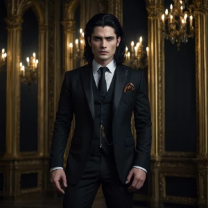 Create a hyper-realistic full-body depiction of Jasper Cullen as...