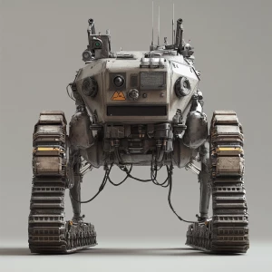 A tank with 2 mechanoid legs instead of treads with nuclear icbm...
