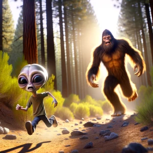A small, panicking alien, approximately the size of a 6th-grade...