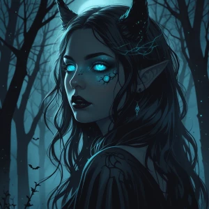 With eyes glowing in the night, my soul's as dark as my palette....