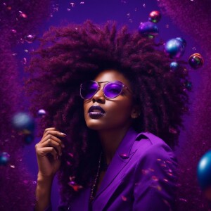 create a  ultra high resolution 3D beautiful African American fe...