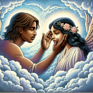 Ensure that the image distinctly represents both Jesus Christ an...