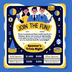 Colors should be blue and sunflower yellow. Keep it simple and o...