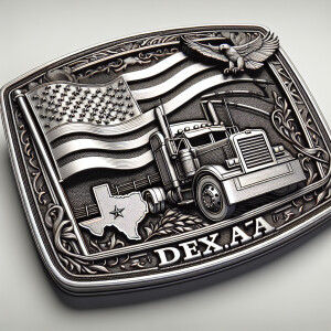 Create a custom hand-engraved cowboy belt buckle featuring a die...
