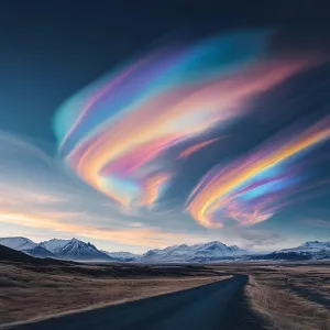 Create a realistic and breathtaking image of beautiful polar str...