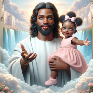 Create a 3D realistic artwork featuring the phrase 'Jesus Saves'...