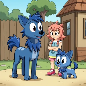 The show, "Bluey," features Bluey, her younger sister Bingo, and...