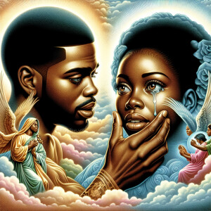 Ensure that the image distinctly represents both Jesus Christ an...