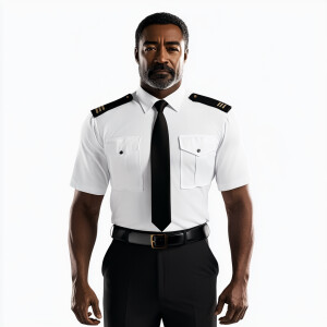 Create an image of an African American male, aged 54, wearing a...