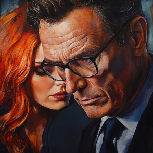 A business man, with dark hair and glasses, older in his 70s, Ca...