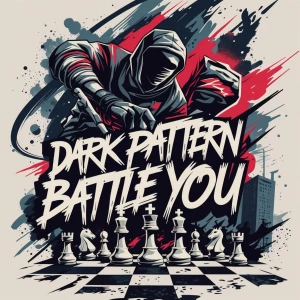 Design an album cover for a hip-hop track called "Dark Pattern B...