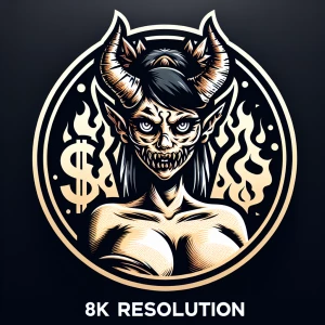 Create an circular 8K logo ultra-high-resolution artwork portray...