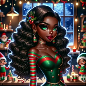 A highly detailed, realistic whimsical festive and vibrant airbr...