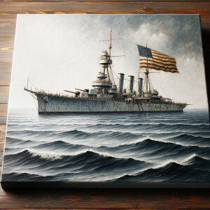 an ultra realistic abstract cavas painting of a United States Na...