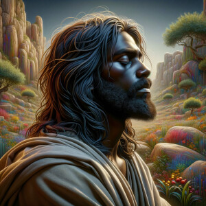 Craft a semi-close-up, vibrant and realistic 3-D depiction of an...