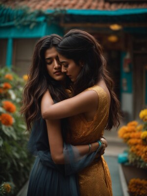Kriti sanon hugged a girl in terrace outside