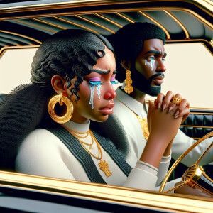 Illustrate a vivid and detailed 3D image of an emotional moment...