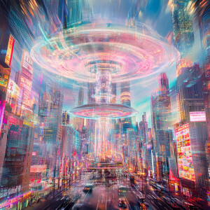 In a mesmerizingly futuristic scene, a digital manipulation expe...