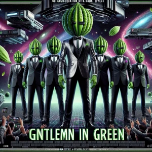 movie poster of men in black featuring anthropomorphic vegetable...