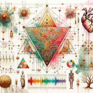 The golden ratio, Minimalist art Circuit, boards, circuitry, dia...