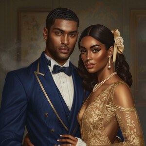 A stunning Hyper Realistic illustration of a Haitian Egyptian co...