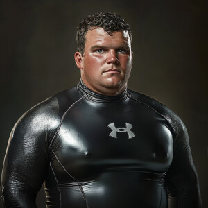 Create a hyper-realistic image of Curtis Kowe, a 27-year-old ove...