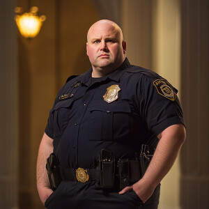 Lifesize digital photography portrait of a middle aged fat obese...