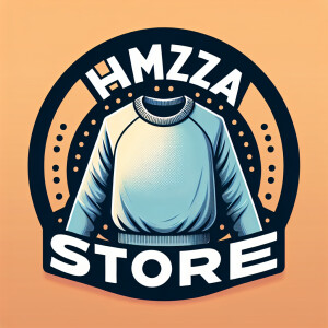 Create a realistic logo with the text "HAMZA STORE" and a pictur...