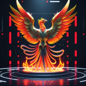 Create a visually captivating cover for 'Phoenix 1.0,' represent...