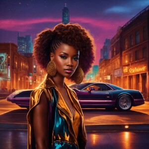 Ultra-high definition, glossy oil painting background for a chib...