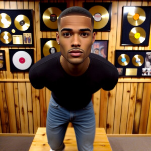 3D image of a Handsome LIGHT SKIN African American young man. Hi...