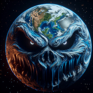 The entire sphere of the beautiful earth as seen from outer spac...