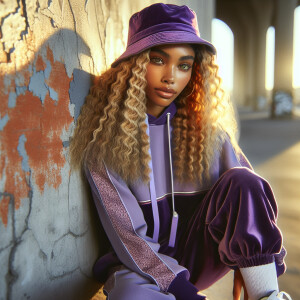 A full body image view photorealistic portrait of an African Ame...