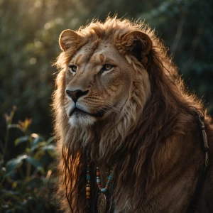 A bohemian lioness spirit, inspired by a real woman—she has long...