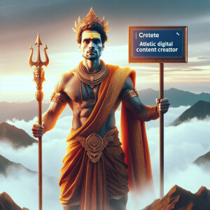 Create a picture of Matt mikesh(YouTube star) as a god