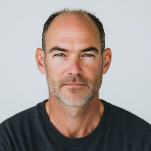 Middle-aged Caucasian American man with an average appearance, m...