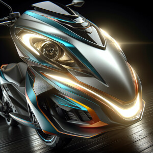 Front fairing scooter. Sport style.