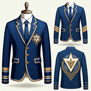Create a sophisticated design for the Aster Public School blazer...